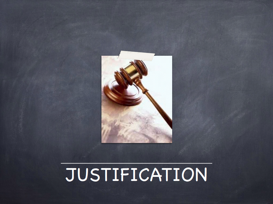 define justification essay